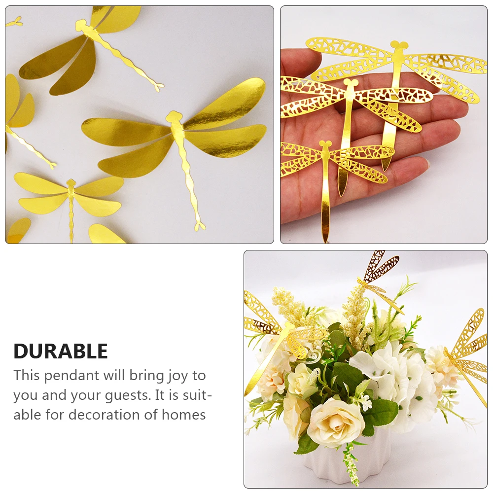 36 قطعة فن جدار اليعسوب الرائع عالي الجودة حرفة زخرفية لغرفة المعيشة وغرفة النوم قلادة سقف احتفالية مبهرة