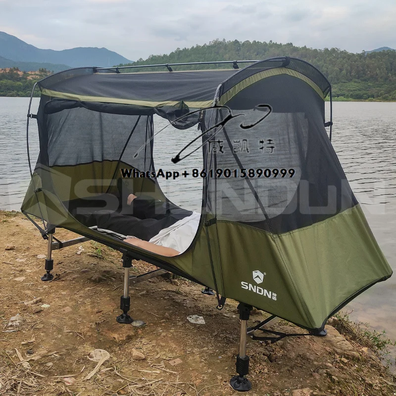 

Folding Portable Outdoor Camping Fishing Cot Tent One Person Sleeping Bed Waterproof Off Ground Tent