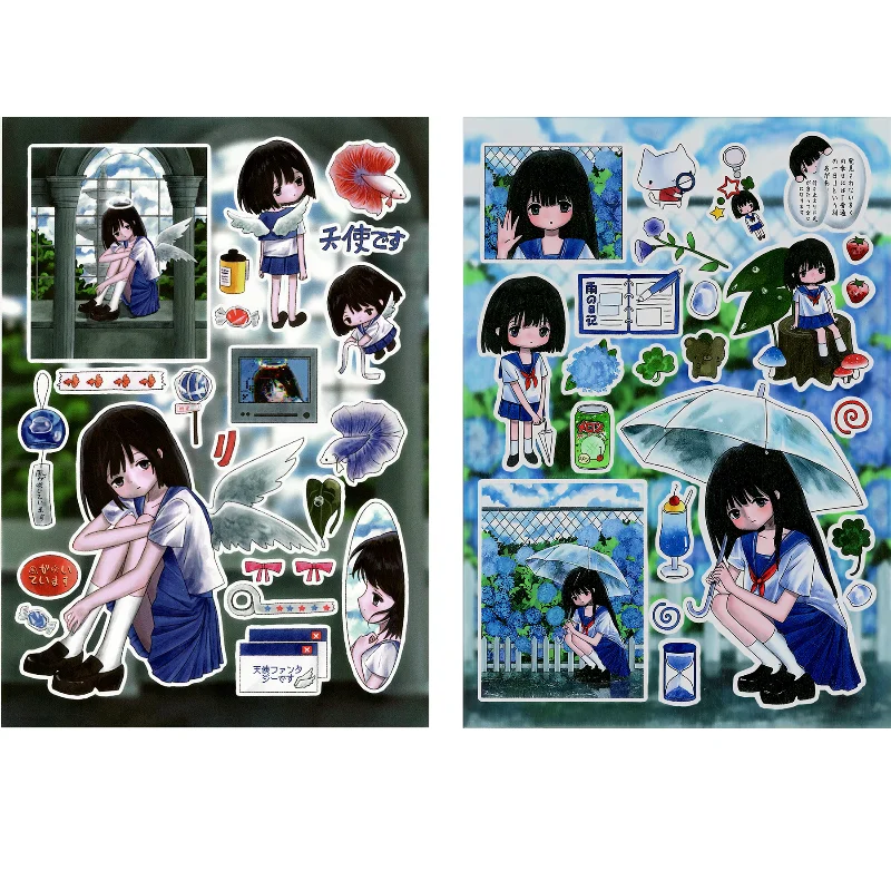 

Soft Pastel Girl Sticker Cute Anime Character Stickers for Diary Decoration Scrapbook Photo Album and Handmade Crafts