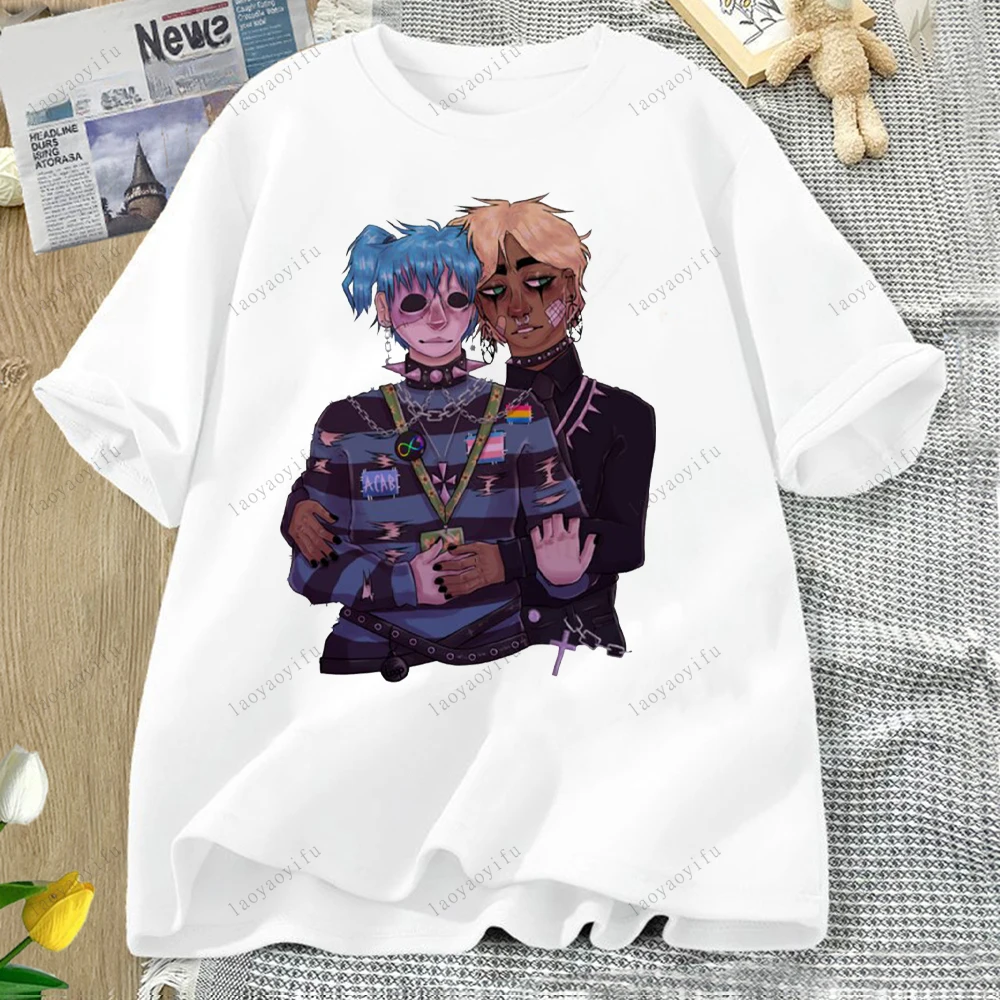 

Sally Face T Shirt Men Comfortable Korean Gothic Style Clothes Streetwear Graphic Retro Tops 90s Funny Hip Hop Streetwear