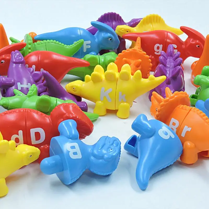 Alphabet Matching Game Toddler Dinosaur Toy Matching Dinos Alphabet Toys Sorting & Stacking Toys Preschool Learning Activities