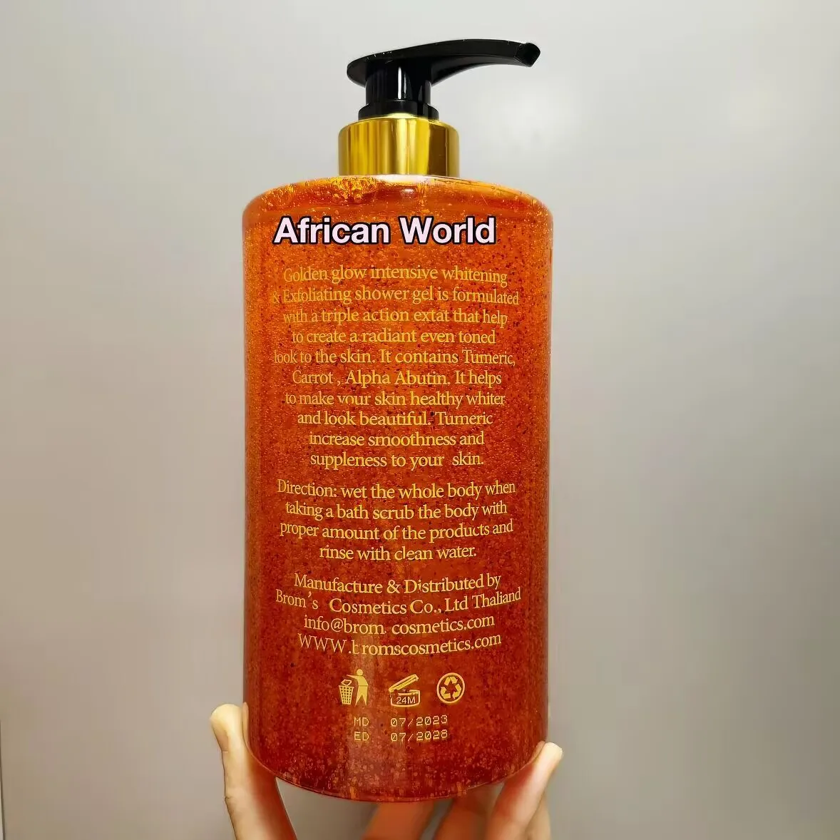 Boy Wash-7-Day Golden Glow lntensive Whitening Exfoliating Shower Gel 1000ml/500ml
