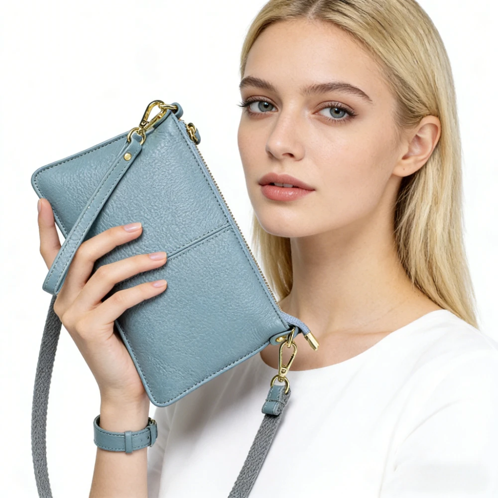 

Женская сумка через плечо из воловьей кожи с верхним зерном, маленькая сумка через плечо из натуральной кожи, универсальный кошелек-клатч, ручной кошелек для телефона