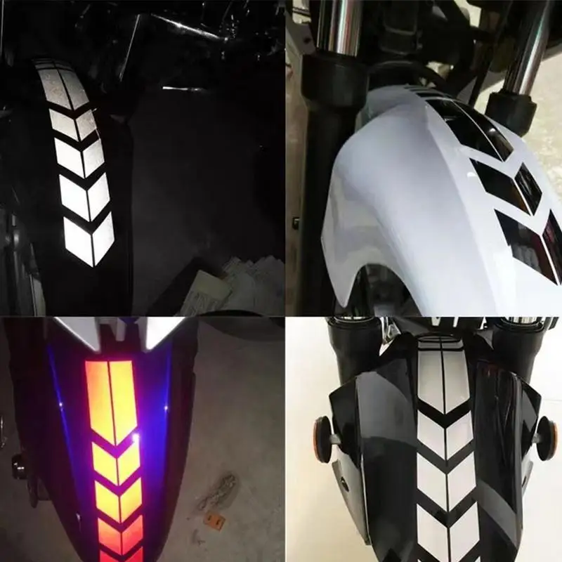 Reflective Stickers Motorcycle Refit Sticker Motorbike Arrow Stripe Stickers Decals Decorative Sticker Motorcycle Mudguard Paste