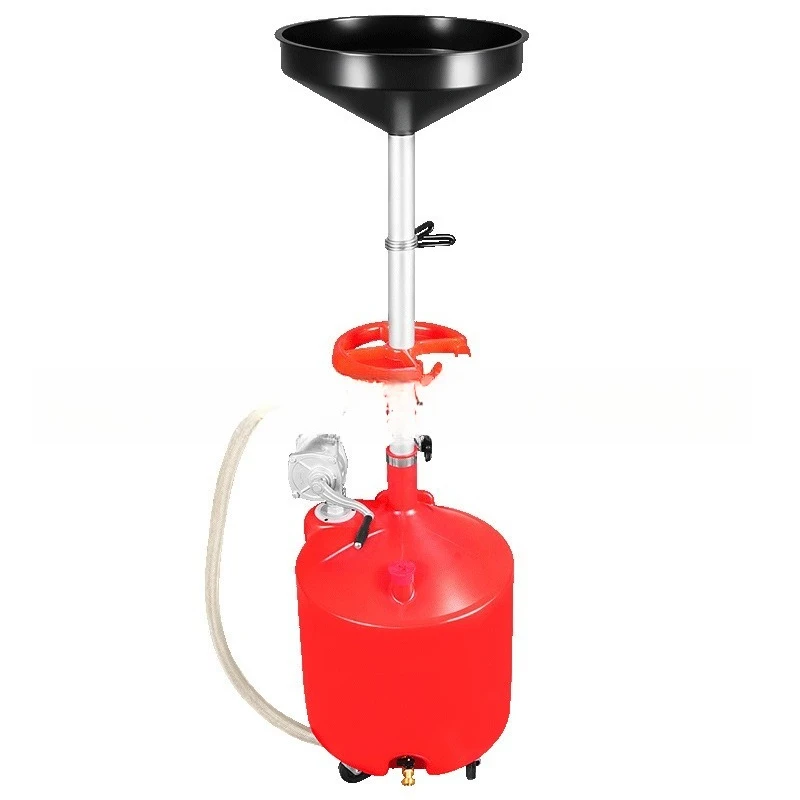 Large capacity oil connection drum Built-in manual oil drain pump HDPE corrosion-resistant auto repair waste oil return