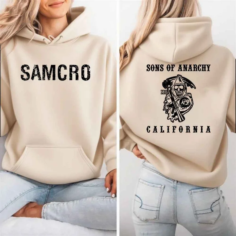 

Women's Double Sided Printed Hoodie Casual Hip Hop Street Wear Spring and Autumn Sweatshirt