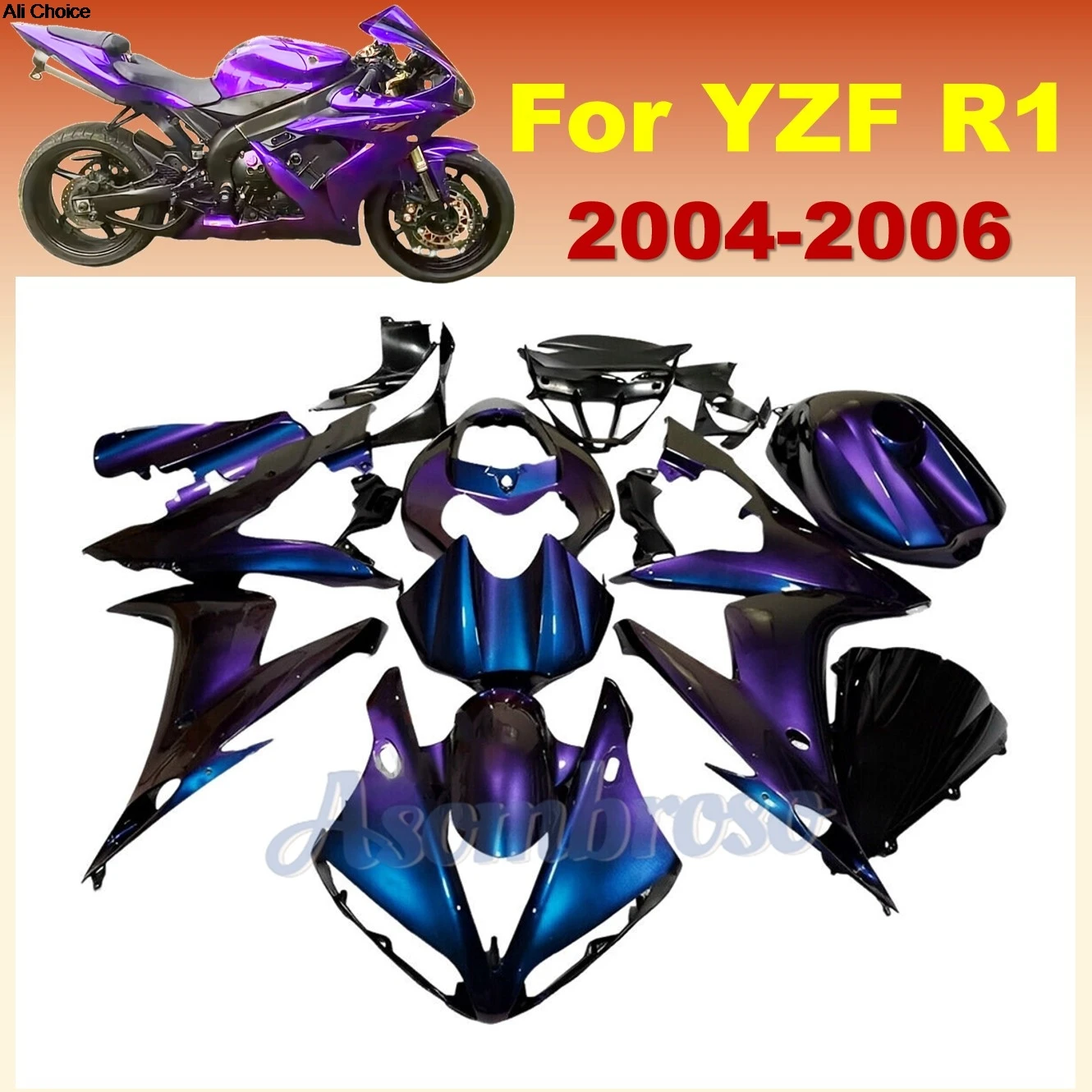 

Chameleon Fairing Kit For YAMAHA YZFR1 2004 2005 2006 YZF1000 YZF R1 YZF-R1 Motorcycle Body set