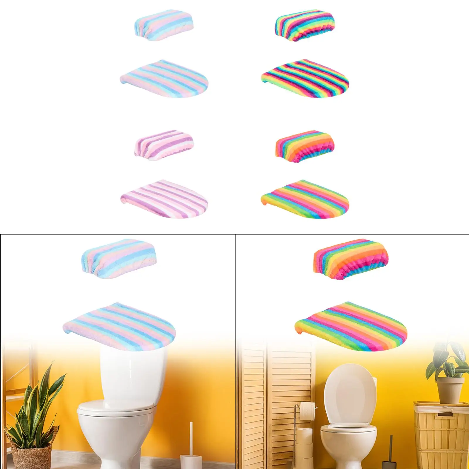 

Toilet Seat Cover Set Comfortable Practical Washable Easy Installation Toilet Seat Mat for Apartment Travel Hotel Household Cafe