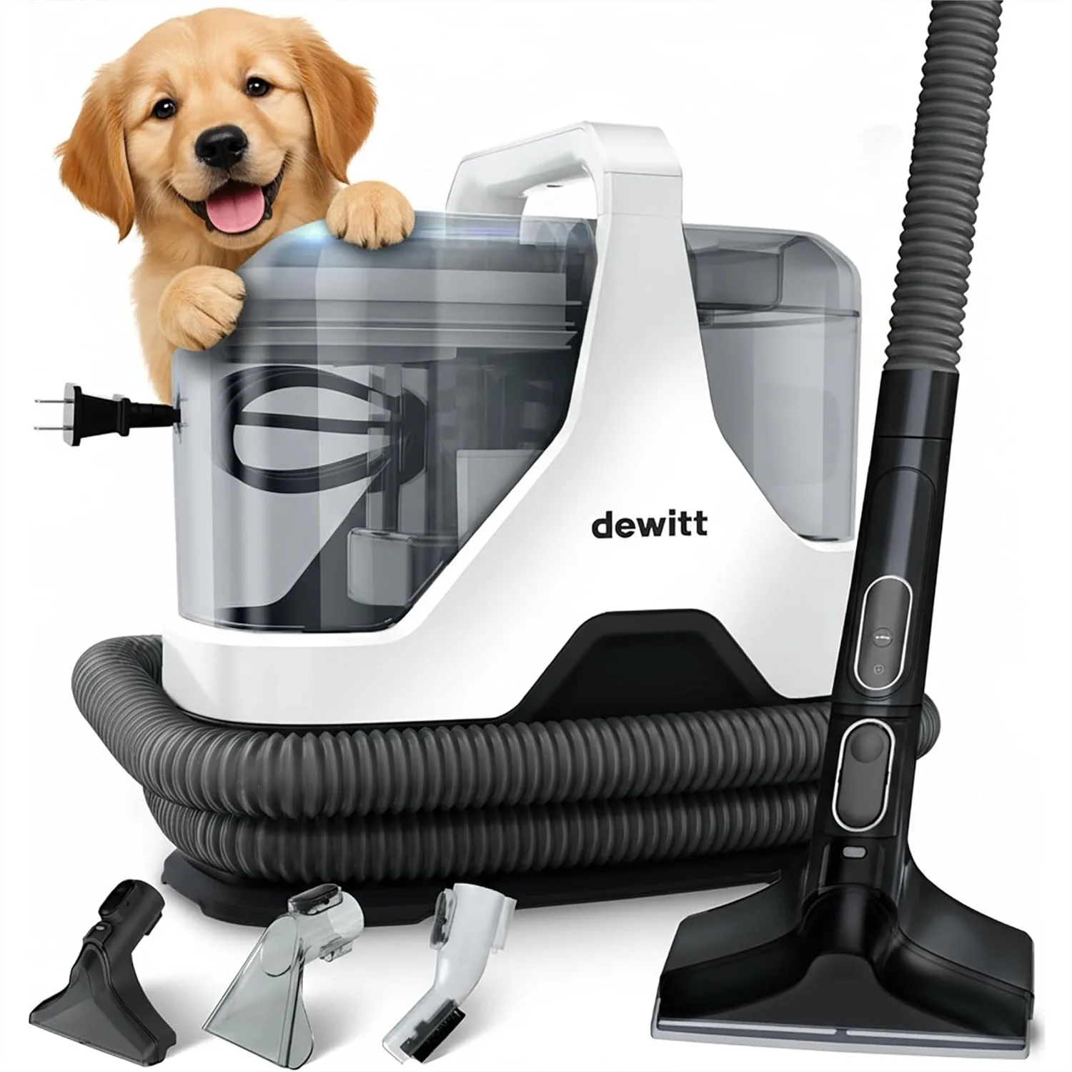 

Portable Carpet Cleaner Machine, Upholstery Cleaner, 7.7lb Lightweight Pet Stain Remover with 4 Tools for Home & Car