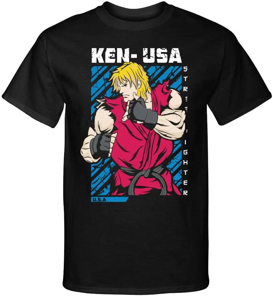 

Черная игровая футболка Ken USA для видеобоевых искусств