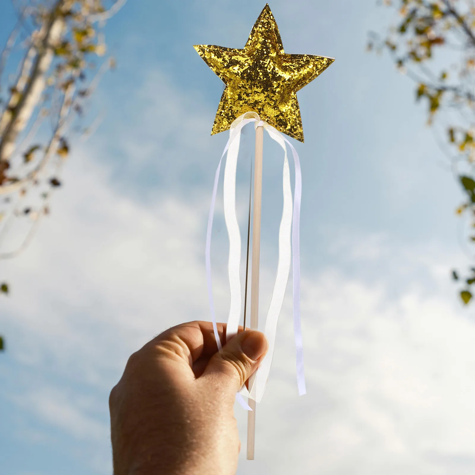 

Golden Fairy Props Cosplay Favors Stick Lightweight Cosplay Party Stage Show Decorative Star Shaped Sticks Girls Gifts