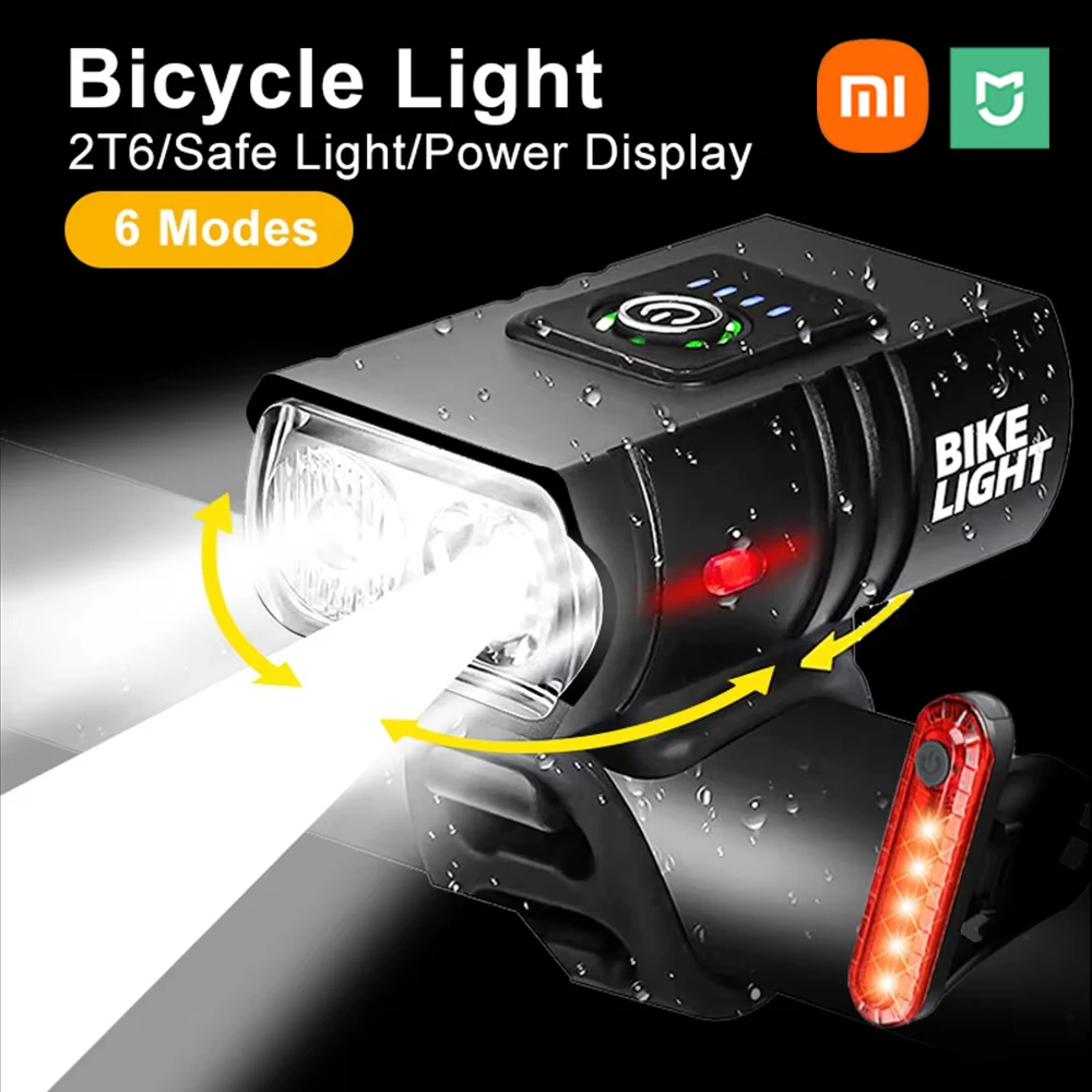 Xiaomi Mijia Bicycle Light LED Front USB Rechargeable Mountain Bicycle Lamp 1000LM 6 Modes Bike Headlight Flashlight for Cycling