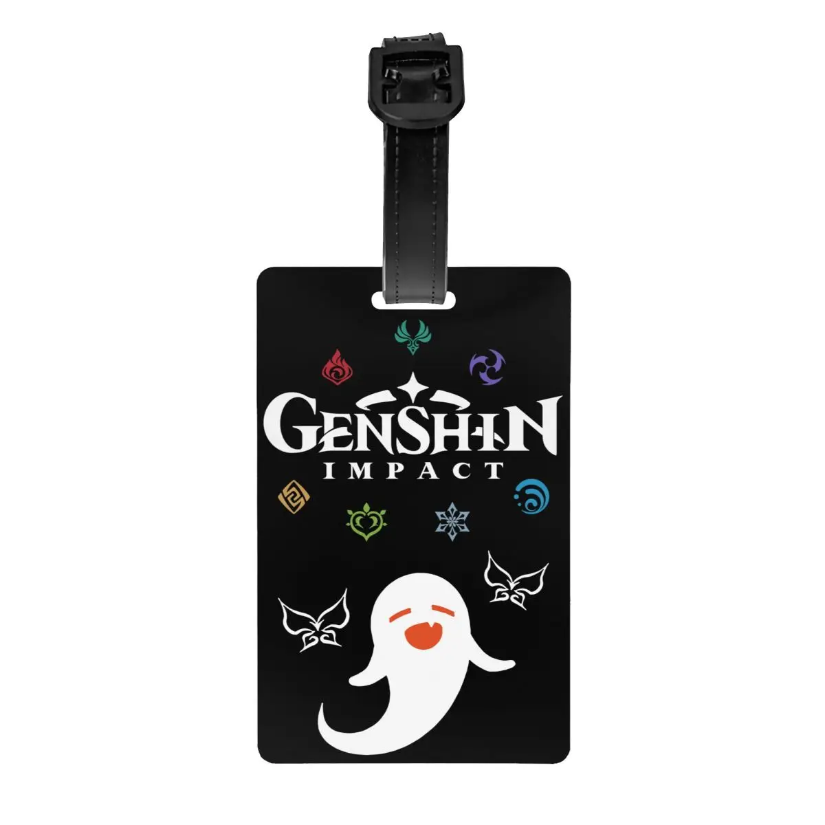 Custom Genshins Impacts Elements Luggage Tag Game Anime Travel Bag Suitcase Privacy Cover ID Label