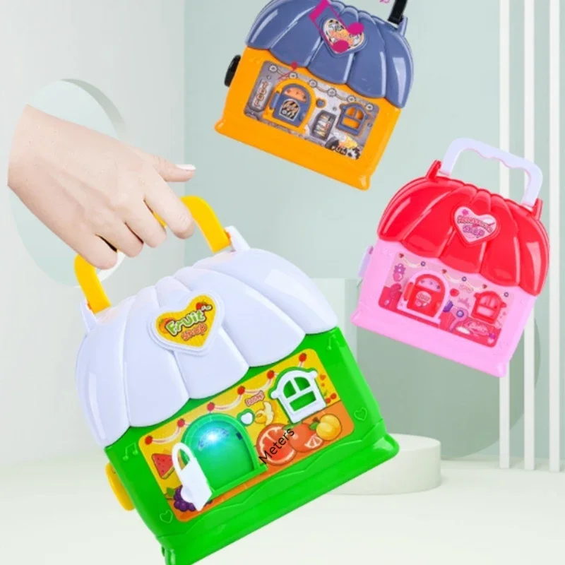 Suitcase Play House Simulation Toy para Crianças, Fruit Maintenance Tool, Boy and Girl Makeup Toy, Natal e presente de aniversário