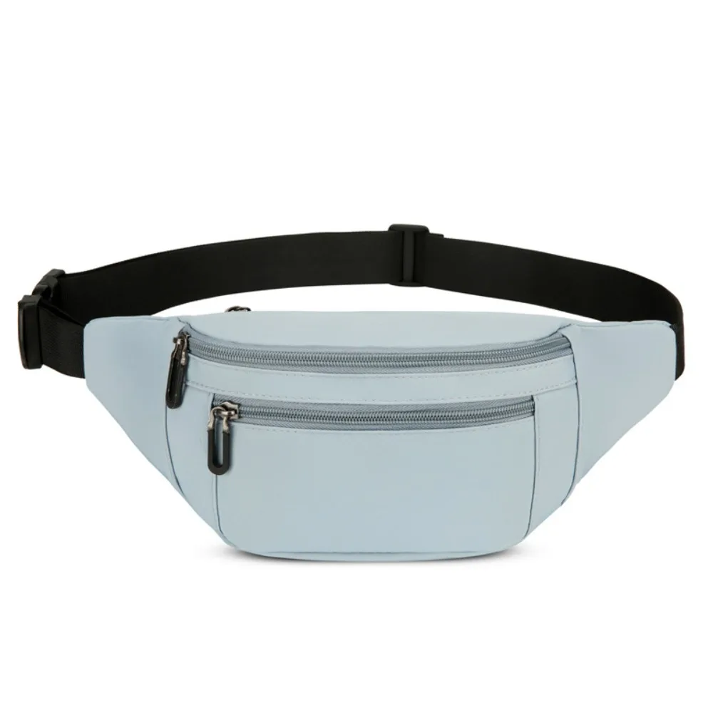 

Solid Color Oxford Waist Bag Waterproof Large Capacity Sports Fanny Pack Lightweight Multifunctional Mobile Phone Bag Hiking