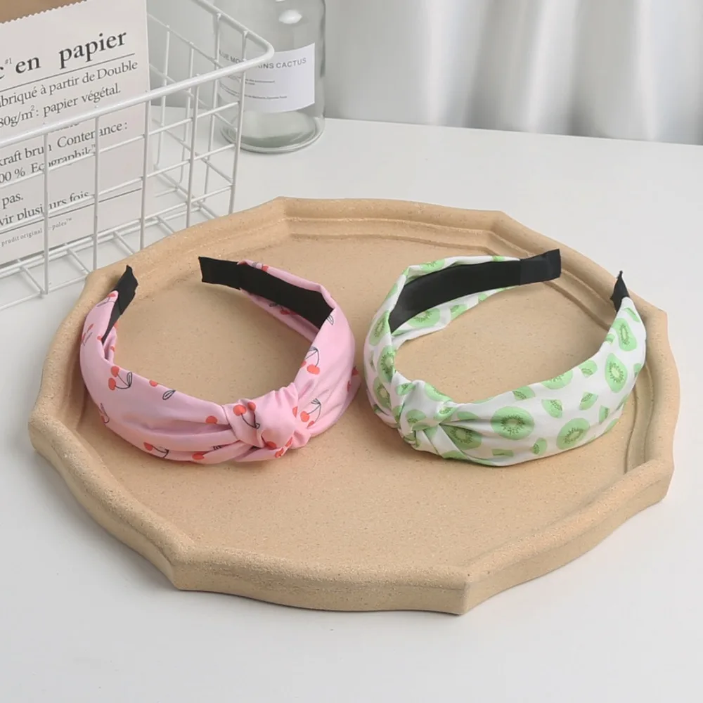 New Children\'s Fruit Pattern Headband Fabric Knot Headband Cute Sweet Headband Hair Accessories for Girls