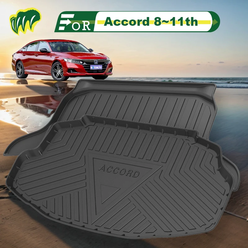 

For Honda Accord 8 9 10 11 th 2022 2008-2023 Custom Fit Car Trunk Mat All Season Cargo Mat 3D Shaped Laser Measured Trunk Liners