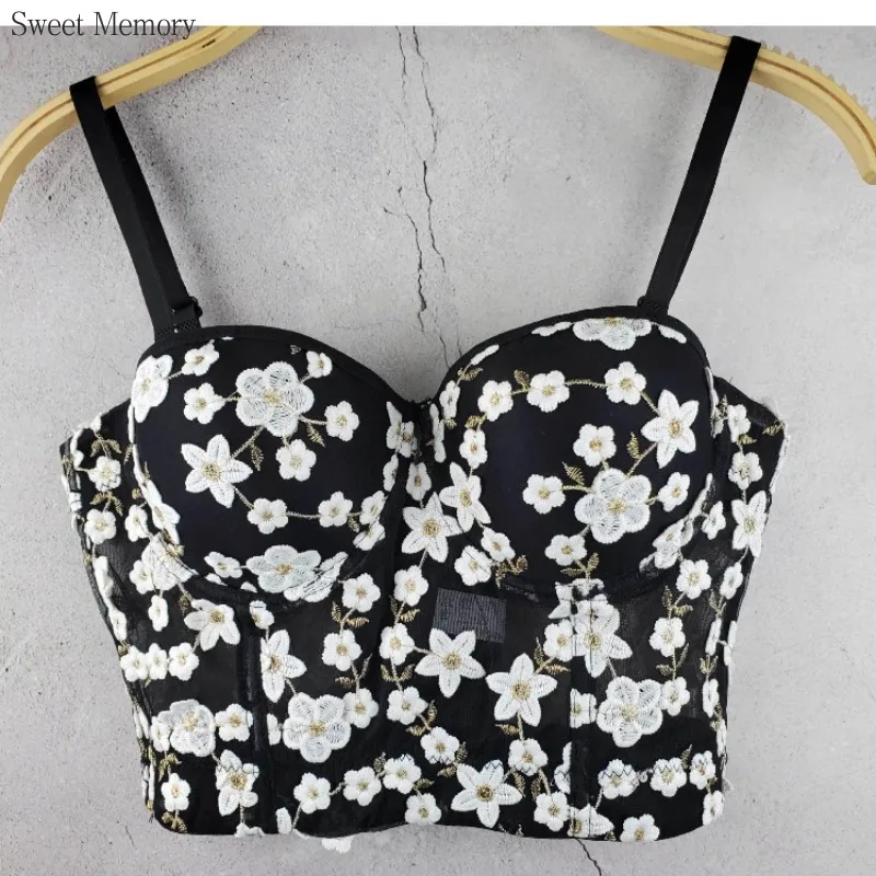 

D1245 Прямая поставка, женские черно-белые бюстгальтеры, кружевная сексуальная одежда, корректирующее белье, топ на бретельках для верхней одежды, модная одежда, оптовая цена