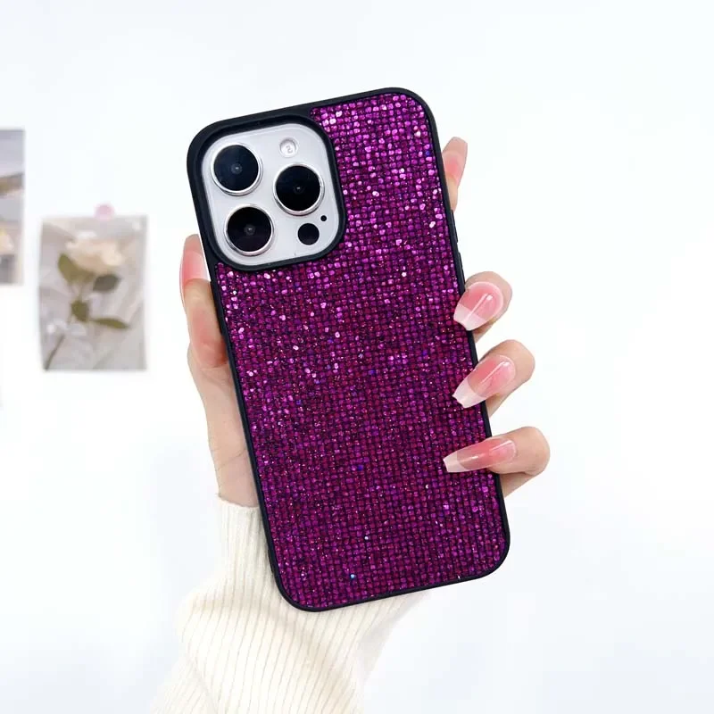 Purple Prestige Glitter Pearlized Fashion Phone Case for IPhone 15/14/13/12/11 Plus/Pro/Pro Max Series, Everyday Gifts