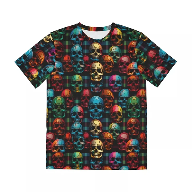 2024 Summer New Retro Men's T-shirt Skull Fashion 3D Printing Short-sleeved Casual Street Sports O Collar Oversized Loose Tops