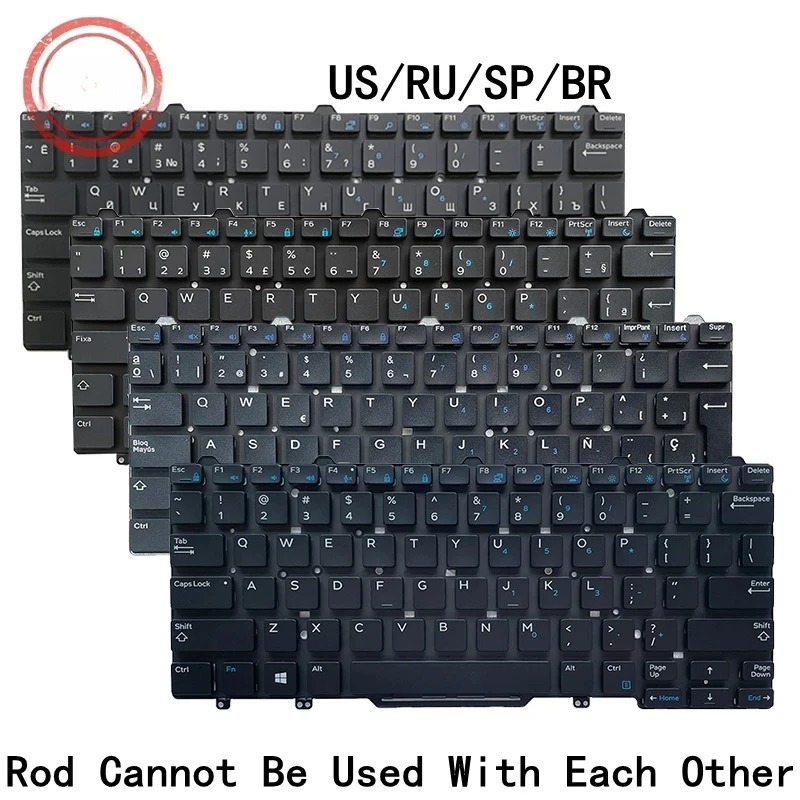 

US/BR/RU/UK/SP/FR NEW Laptop Keyboard For Dell Latitude 3340 3350 5480 5488 5490 7480 7490 E3340 E5450 E5470 E7450 E7470 P72G