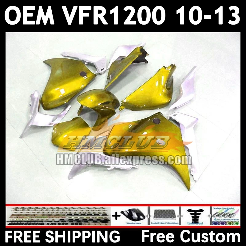 Injection For HONDA VFR1200 VFR 1200 RR CC 87No.92 VFR-1200 gloss golden 10 11 12 13 VFR1200RR 2010 2011 2012 2013 OEM Fairings