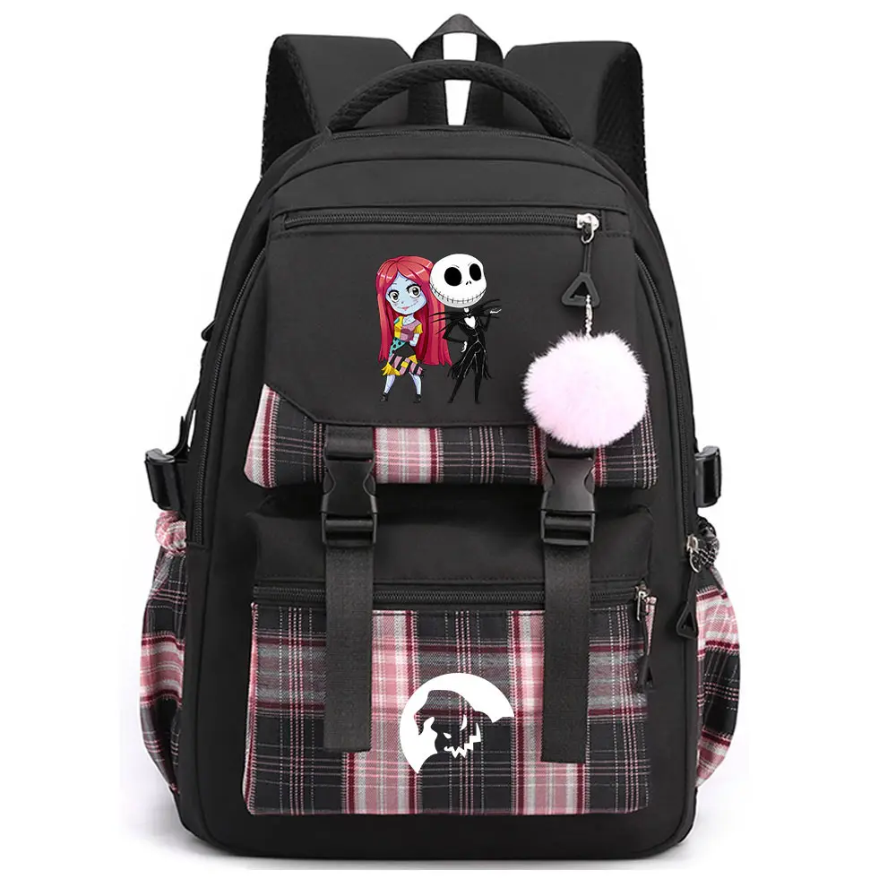 Student Backpack Girls Boys Kids School Book Bags Jack Saly Prints Teenagers Schoolbags Women plaid Travel Bagpack