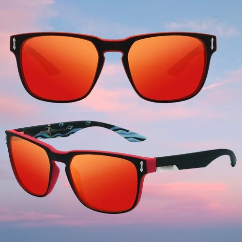 

Classic Outdoor Shade Colorful Mirror Oversized Polarized Sunglasses Custom Made Myopia Minus Prescription Polarized Lens -1To-6