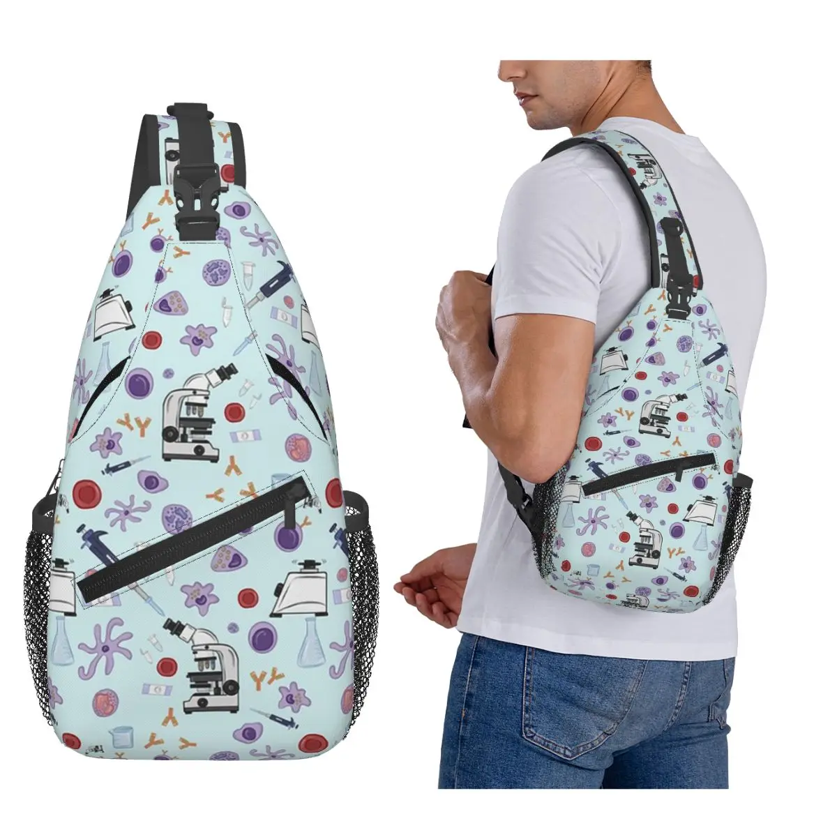 

Научная нагрудная сумка, мужской рюкзак через плечо, нагрудная сумка, дорожный походный рюкзак, сумка на плечо