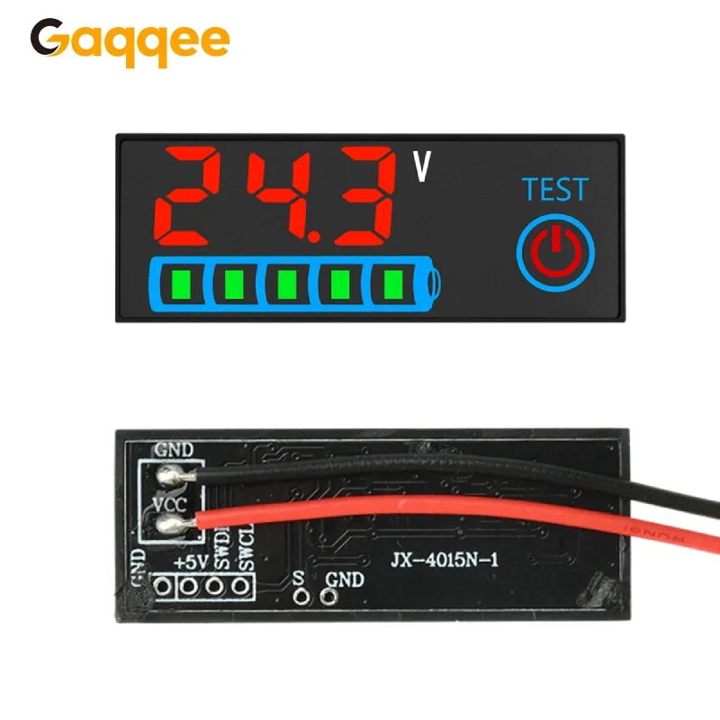 

Universal Battery Level Indicator DC 7-55V LED Display With Alarm Memory Function Voltmeter For Lithium Lead Acid Batteries