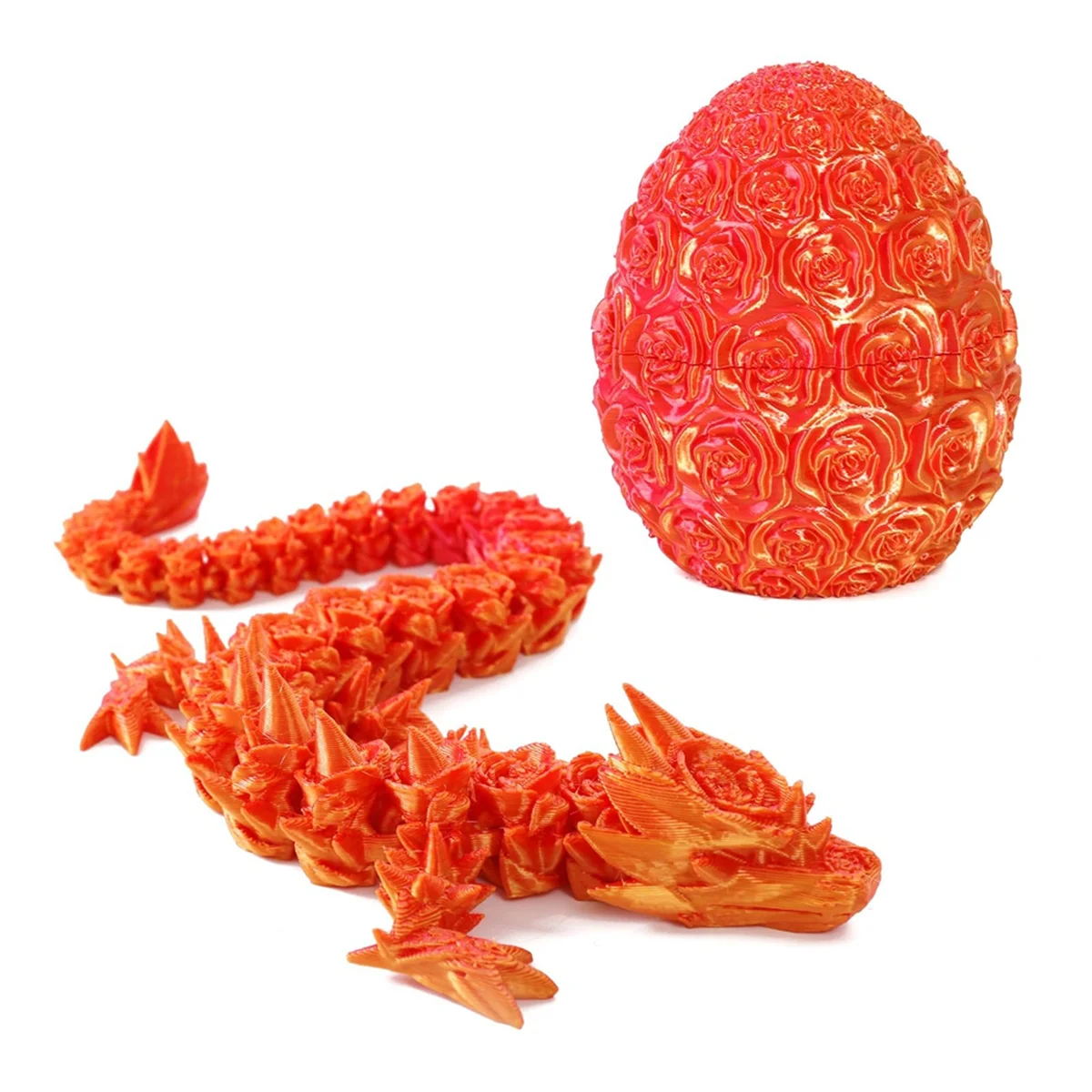 3D Printed Dragon Egg Dragon Egg Toy Fully Articulated Dragon Crystal Dragon Toy Home Office Decoration Easter Egg,D