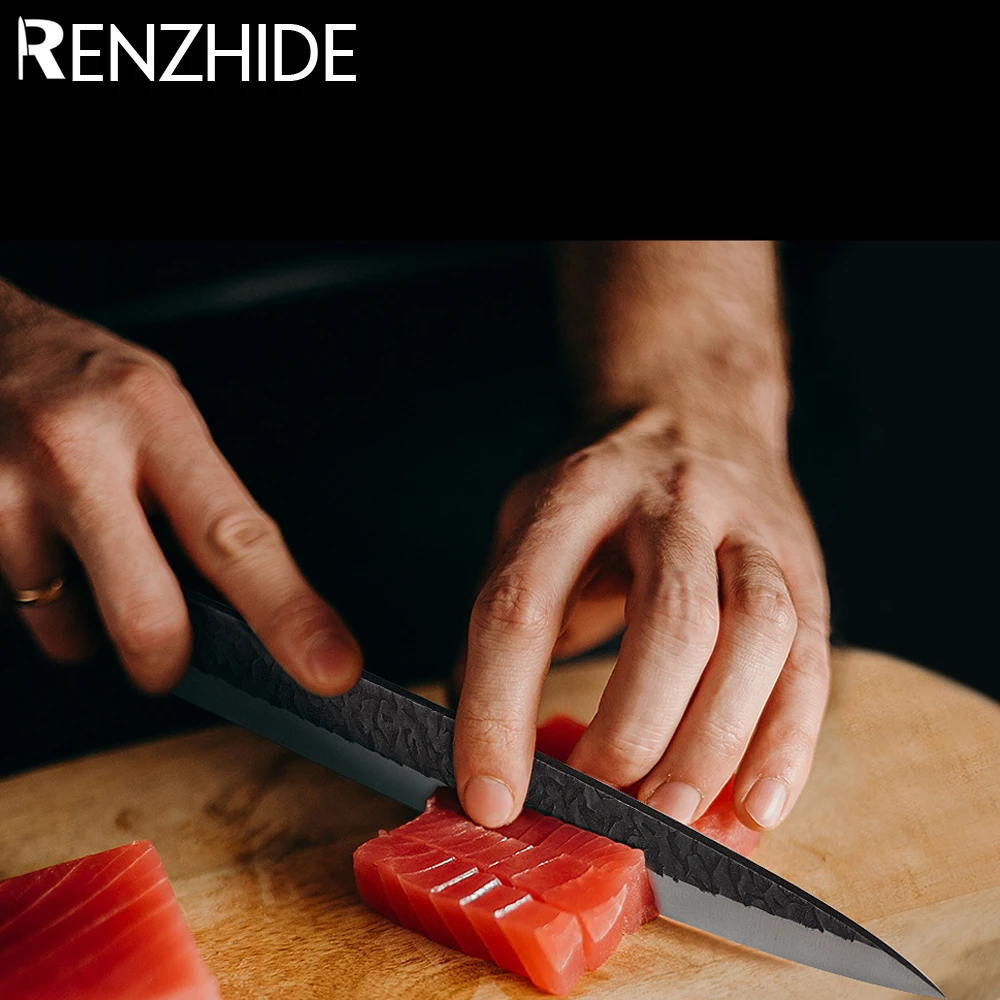 RZD Sushi Sashimi Knives Set Stainless Steel Kitchen Chef Japanese Slicing Knife Deboning Fillet Knife Gift Box Fishing Tools