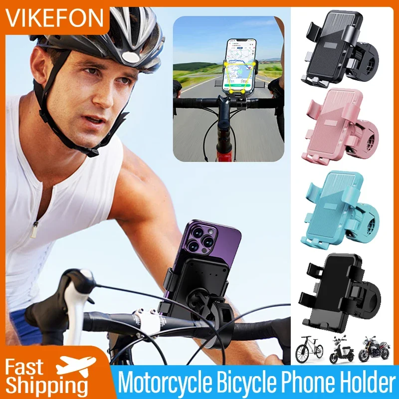 

VIKEFON Motorcycle Bicycle Mobile Phone Holder for Electric Vehicle Scooter Cycling Mountain Phone Stand Handlebar Mount