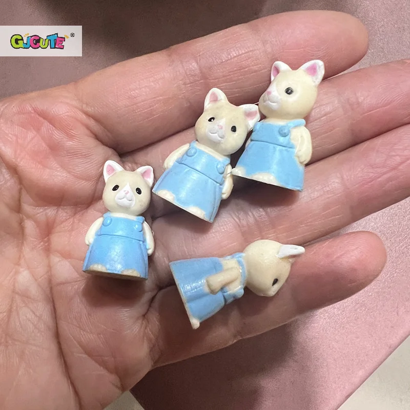 子供のためのミニチュアウサギの家具,ドールハウス,動物の装飾品,おもちゃのふり,女の子への贈り物,リビングルーム,森の家族,スケール1:12,1個