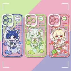 Lovely Genshin Impact Case For Xiaomi 13T 12T 11T 10T 14 13 12 11 Lite 5G NE POCO F6 X6 Pro X3 NFC X5 X4 GT F3 F4 F5 M6 M5S C65