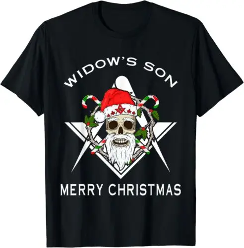  Masonic Widow's Son Mason Merry Christmas And New Year Gift T-Shirt