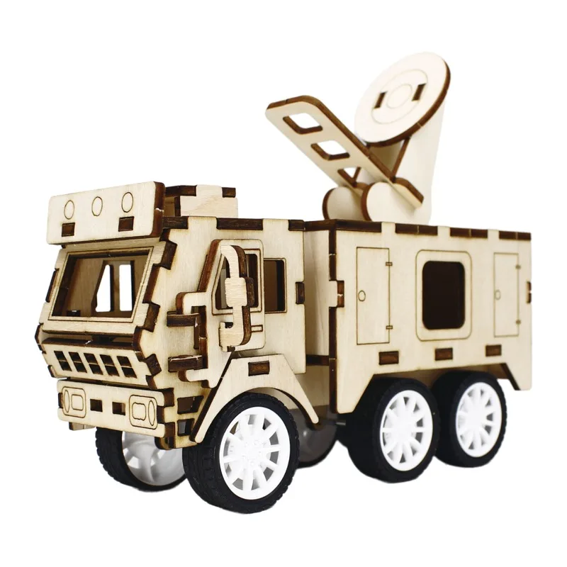 DIY Radar Car Model Science Experiment Kit Kids Handmade Assembly Toy  Vehicle Model Physics STEM Teaching Craft Supplies