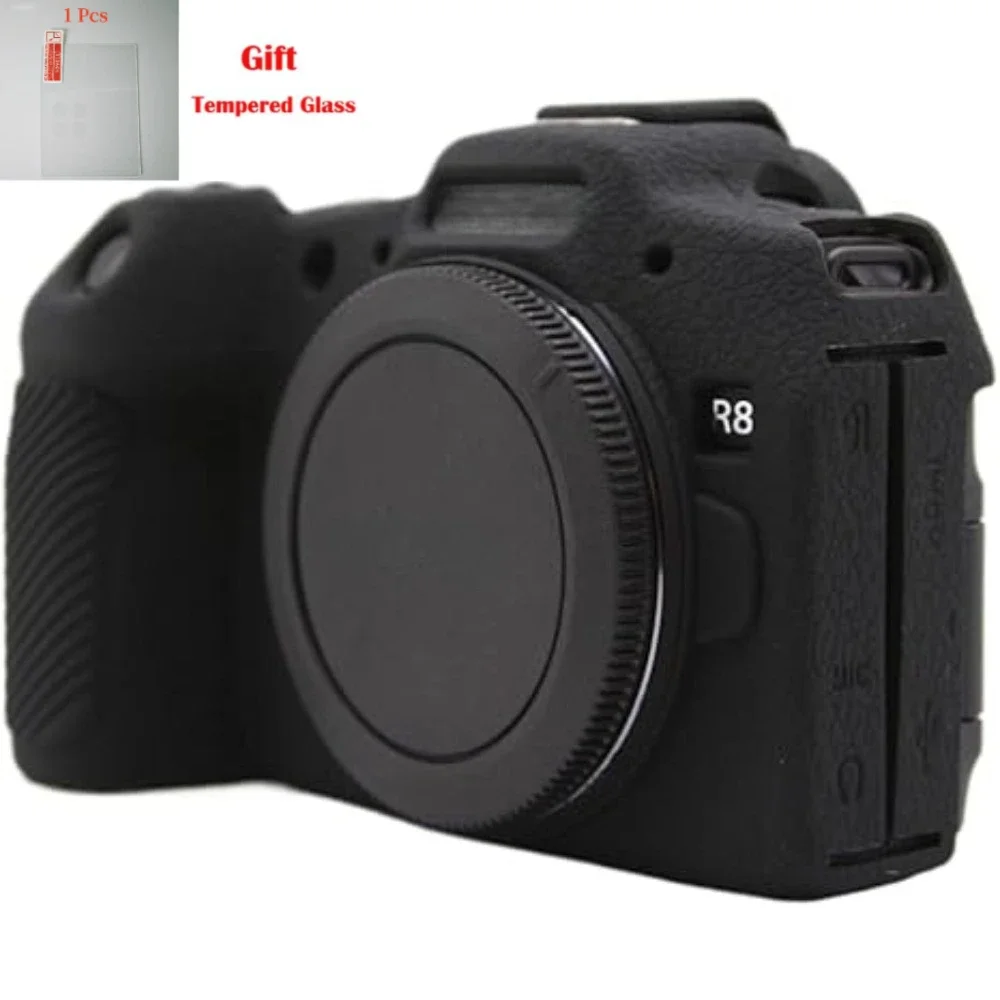 غطاء سيليكون للكاميرا، لهاتف Canon R8 DSLR، غطاء من السيليكون لحقيبة مطاطية ناعمة + فيلم مقسى مجاني #2