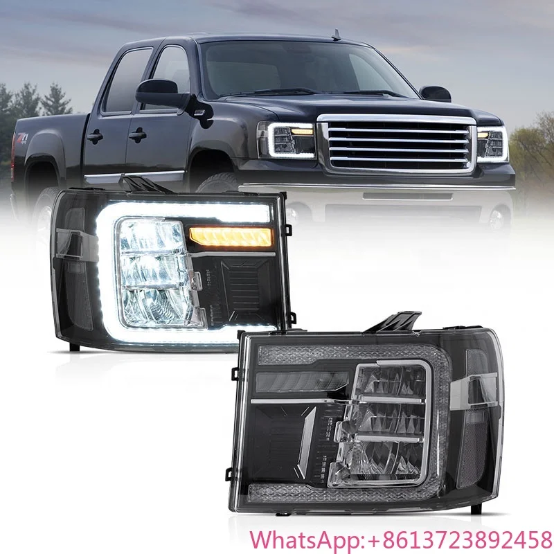 

VLAND Factory Full LED Car Head Light SIERRA 1500 Assembly 2007-2013 Front Lamp Headlights for GMC SIERRA 1500 SLE