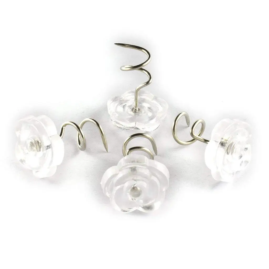 Clear Upholstery Twisty Pins Plastic Storage Box Furniture Tack Pins for Home Decor Slipcovers Chair Fabric Secure