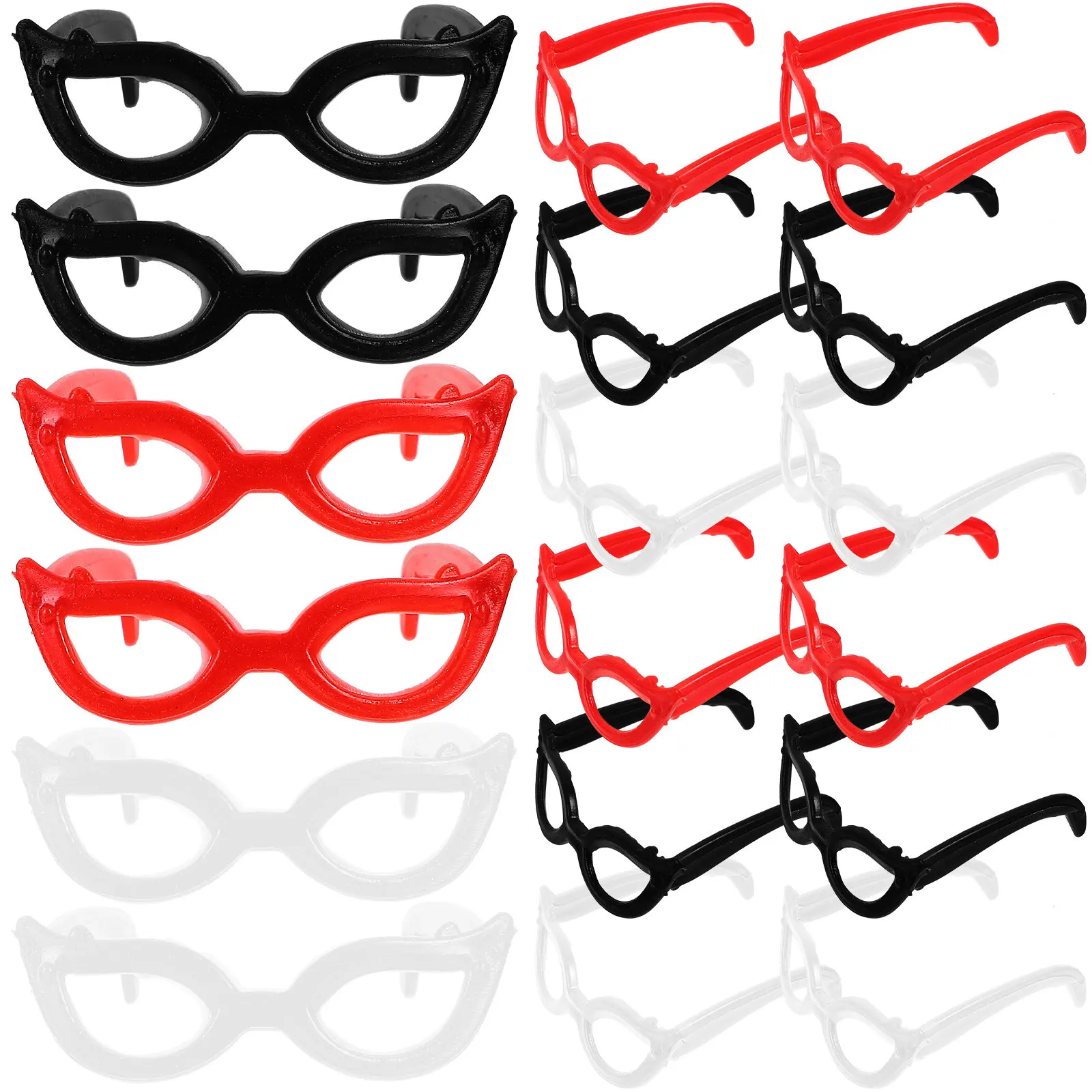 60Pcs Mini Sunglasses Plastic Eyeglasses Dress-Up Colored Props Lightweight Accessories for DIY Projects Sunglasses