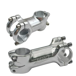 Mountain Bike Stem Riding Accessories Travel Aluminum Alloy Silver Polished Stem 31.8*60/80mm Riser 28.6mm Equipment