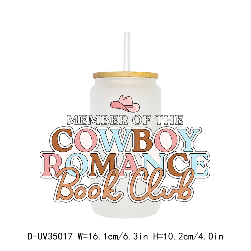 New Positive Quotes Bookish UV Sticker Decals For Libbey Cold Cups Mugs Tumbler Transfer Stickers Waterproof High Quality Labels
