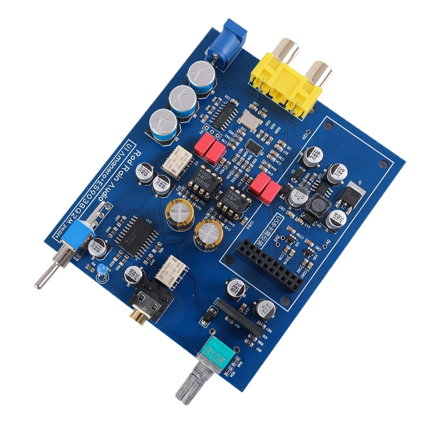 Nvencher ES9038 kartu suara papan dekoder USB DAC DSD kompatibel Amanero XMOS + CPLD