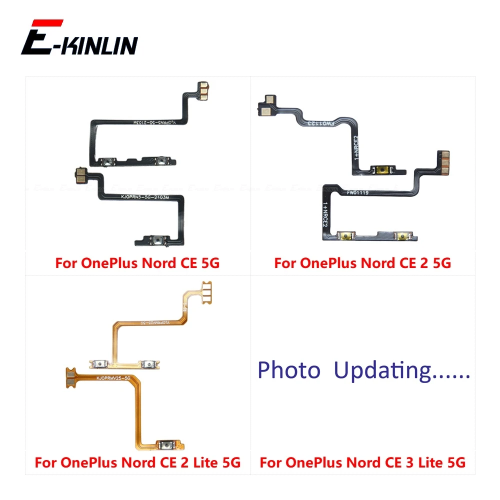 Power On Off Button Volume Switch Key Control Flex Cable Ribbon For OnePlus Nord CE 2 3 Lite 5G Repair Parts