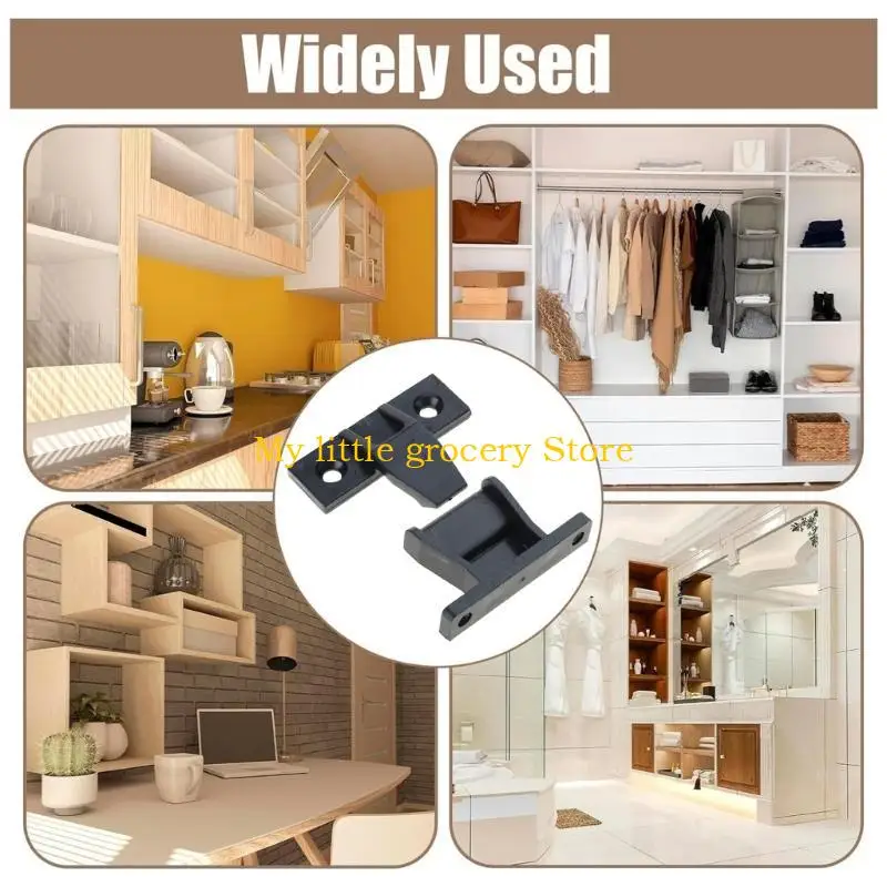 D5BD 20Pcs Press Fit Panel Clip Plastic Quick Fitting Furniture Panel Board Connector Push in Plinth Fasteners Fittings