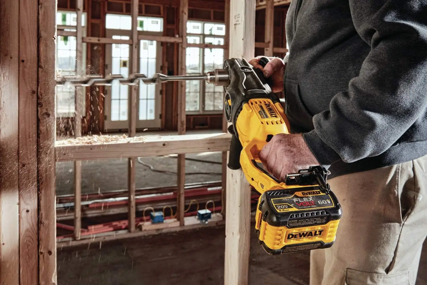 DEWALT 60V MAX* rechtwinkliger Bohrer, Bolzen/Glieder, nur Werkzeug (DCD470B)