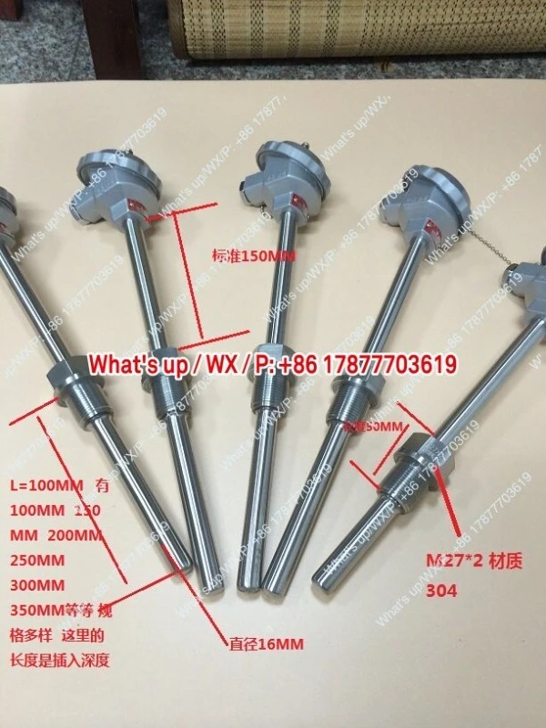 PT100 Stainless Steel Thermistor, Thermocouple, Temperature Sensor WZP-230/WZP-231 Fixed Thread