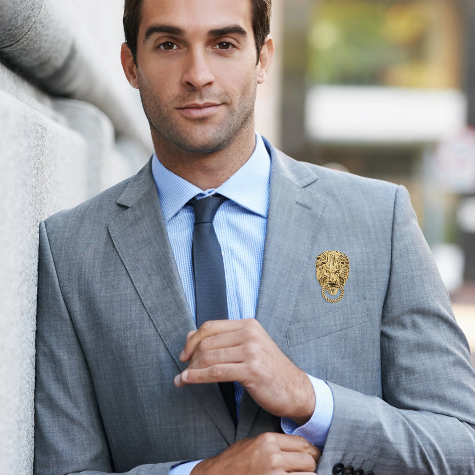 

Retro Lion Corsage Alloy Brooch for Men Clothing Accessory Lion Pin Fashion Jewelry Elegant Gift Idea Christmas