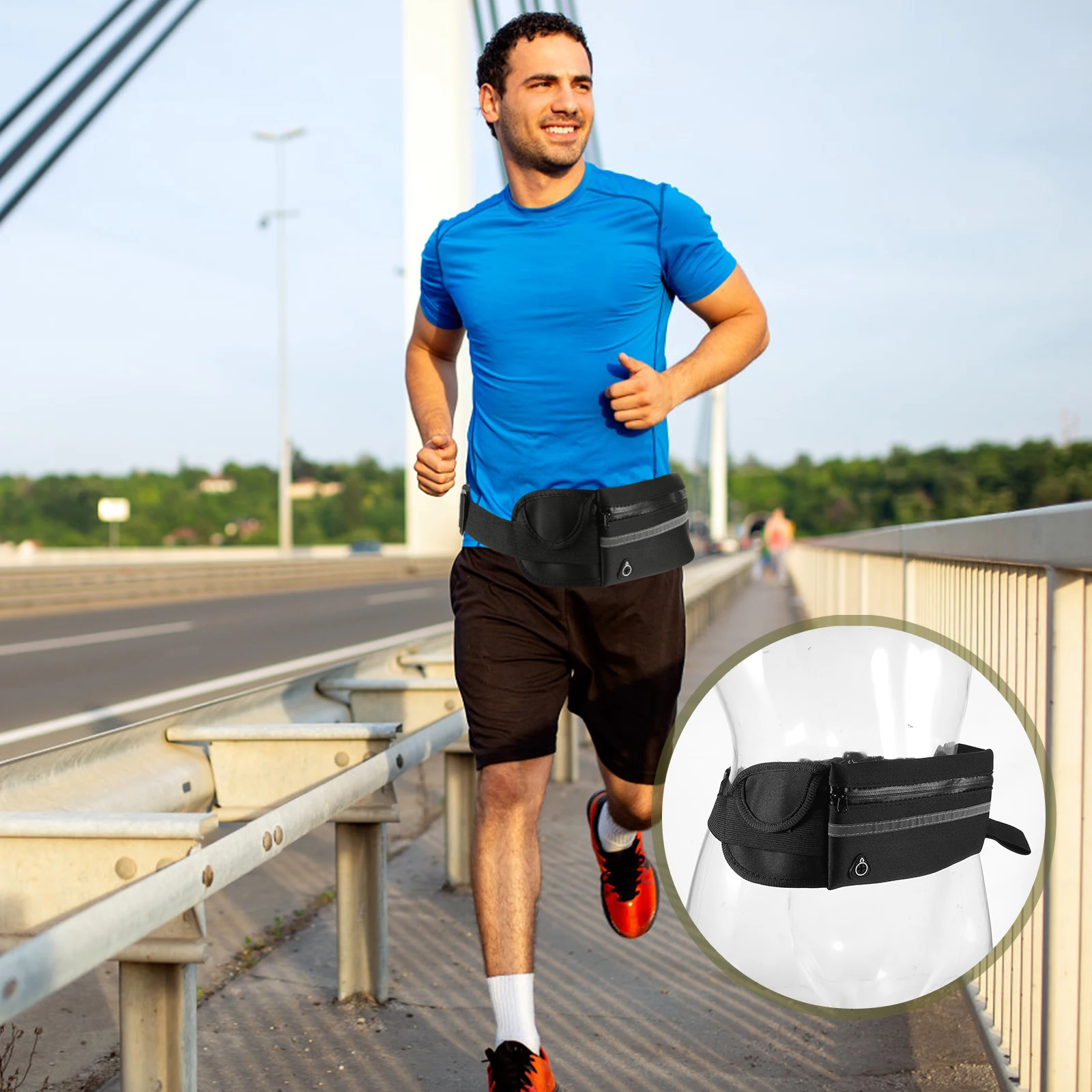 

Invisible Waist Bag Anti theft Fanny Pack Hidden Wallet Elastic Fabric Lightweight Durable Storage Pouch for Sports Travel